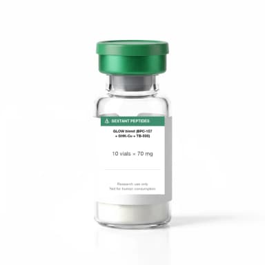 GLOW blend (BPC‑157 + GHK‑Cu + TB‑500) — product image