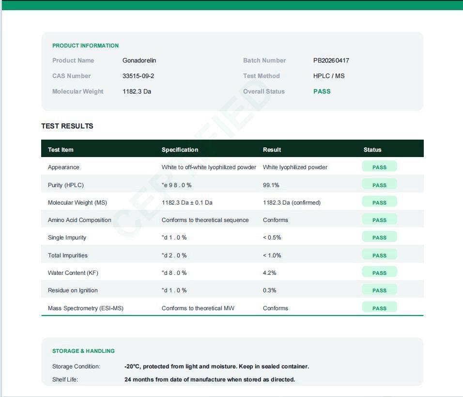 Gonadorelin PB20260417 test report